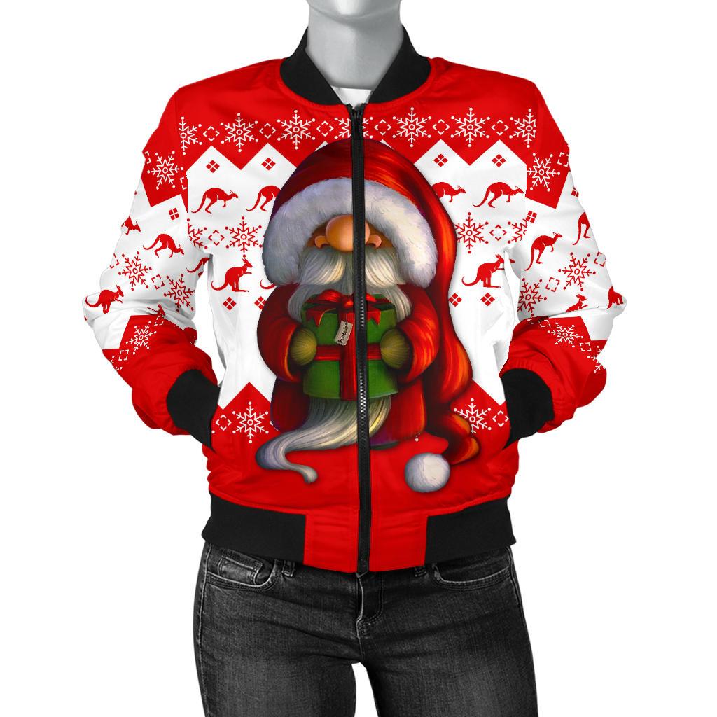 Australia Christmas Bomber Jacket - Christmas Gnome Jacket - Vibe Hoodie Shop