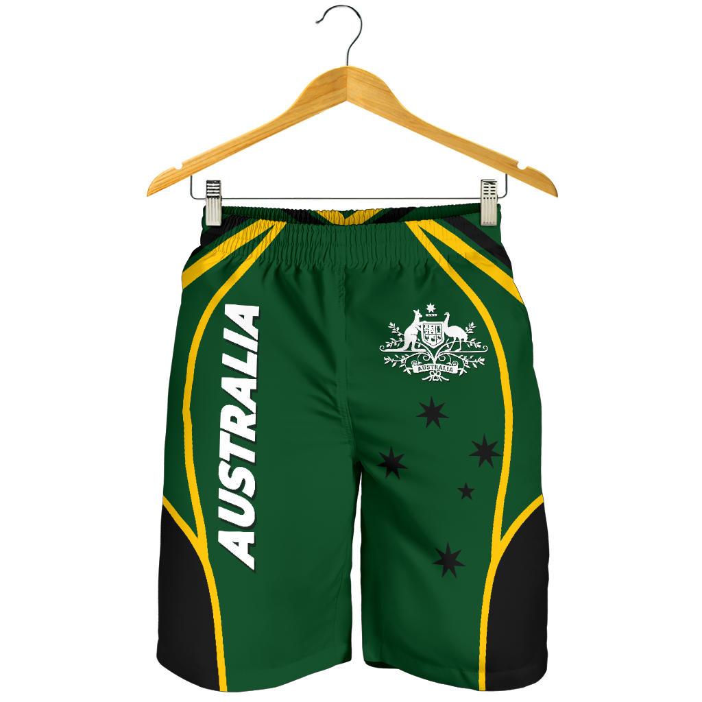 Men's Shorts - Australian Coat Of Arms (Green) Shorts - Vibe Hoodie Shop