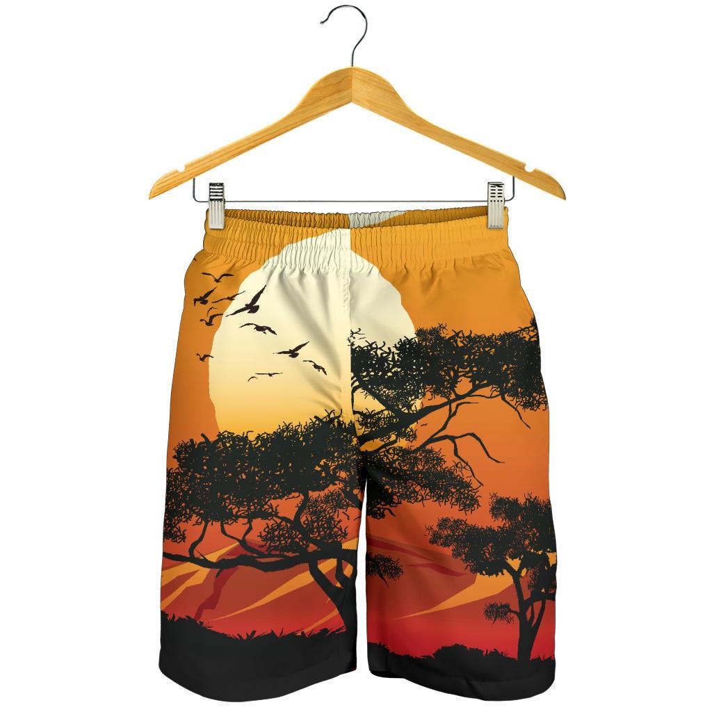 Men's Shorts - Sunset And Tree In Australia - Vibe Hoodie Shop