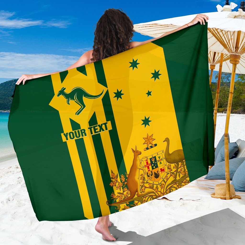 Custom Sarong - Australia Kangaroo Sign National Color - Vibe Hoodie Shop
