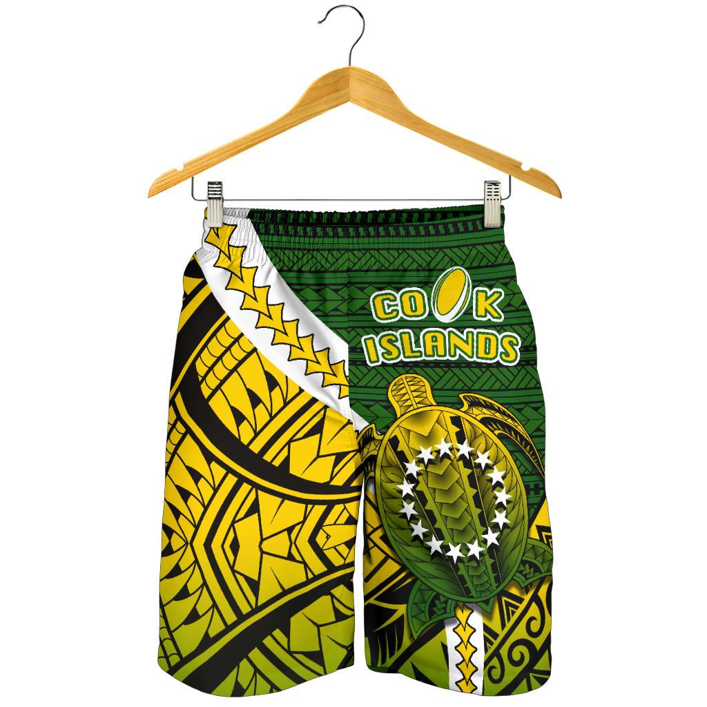 Cook Islands Men Shorts Style Turtle Rugby - Vibe Hoodie Shop