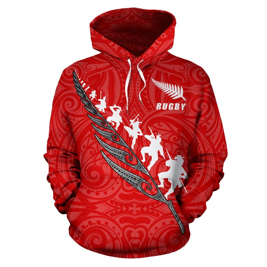 New Zealand Rugby Haka Fern All Over Print Hoodie - Vibe Hoodie Shop