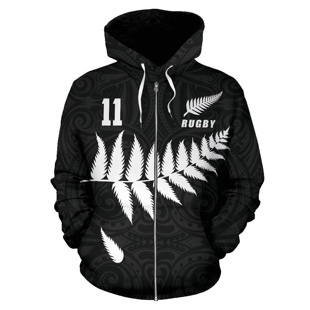New Zealand Zip Up Hoodie, Legend Of Rugby Zipper Hoodie - Vibe Hoodie Shop