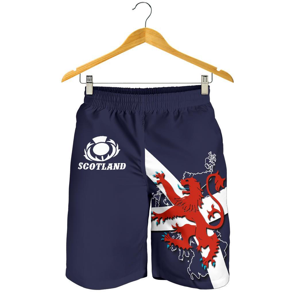 Scotland Rugby Men Shorts Lion Rampant with Thistle - Vibe Hoodie Shop