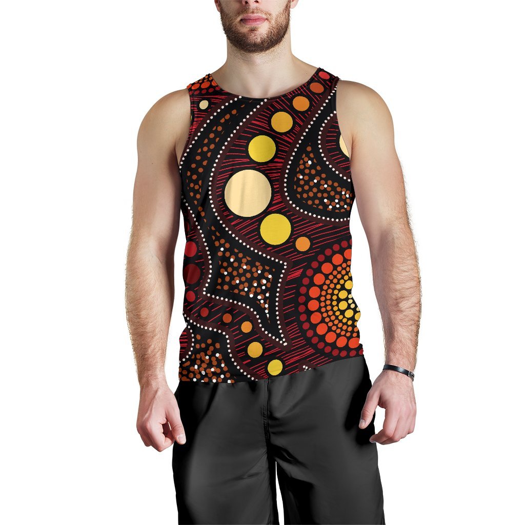 Aboriginal Men's Tank Top - Aboriginal Art Ver01 - Vibe Hoodie Shop