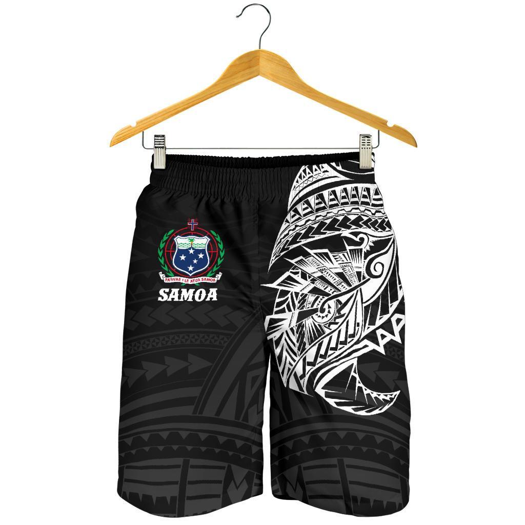 Samoa Tattoo Men Shorts Rugby Style Black - Vibe Hoodie Shop