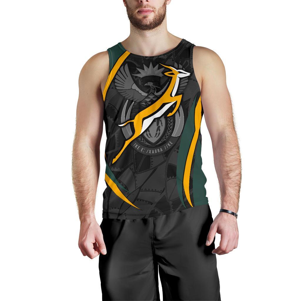 South Africa Men's Tank Top - South African Spirit (Yellow) - Vibe Hoodie Shop