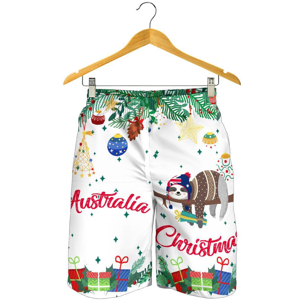 Australia Christmas Men's Shorts White - Merry Christmas - Vibe Hoodie Shop