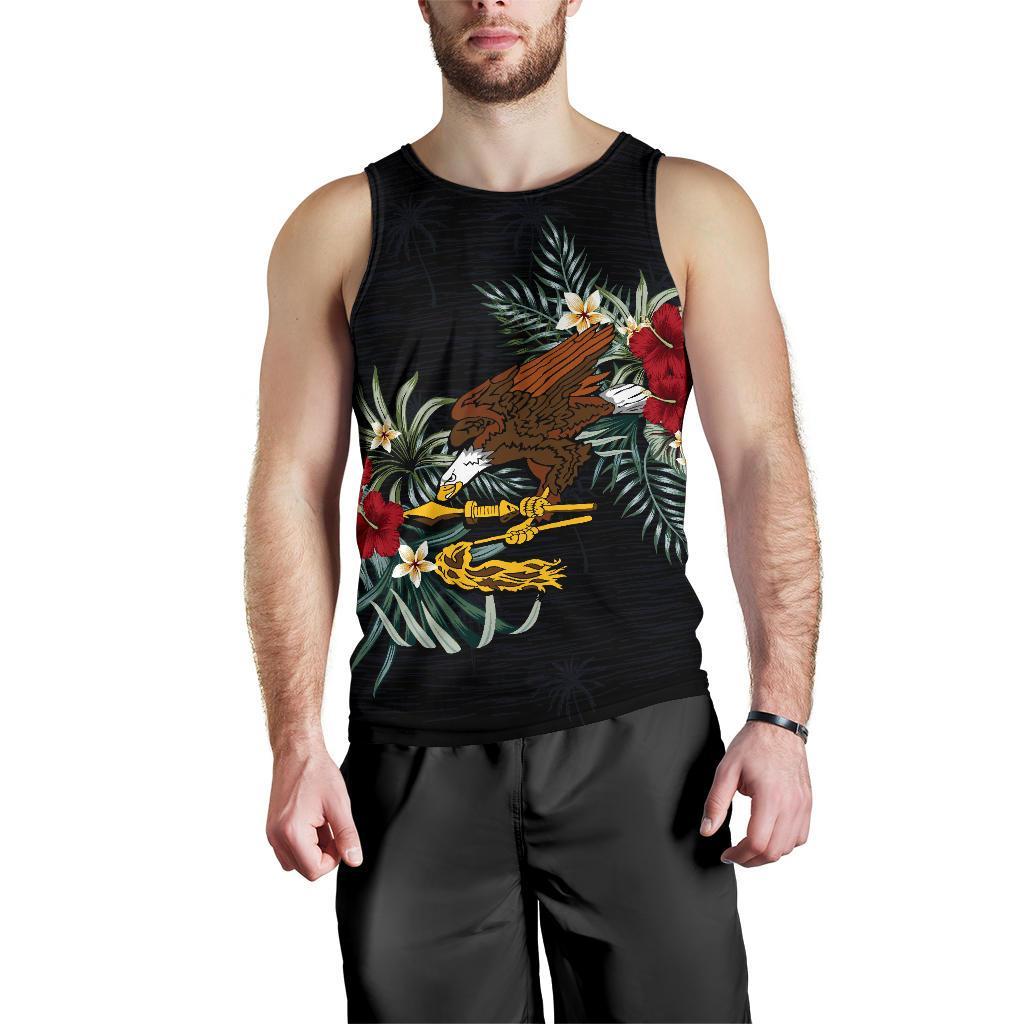 American Samoa Flag Hibiscus Men's Tank Top - Vibe Hoodie Shop