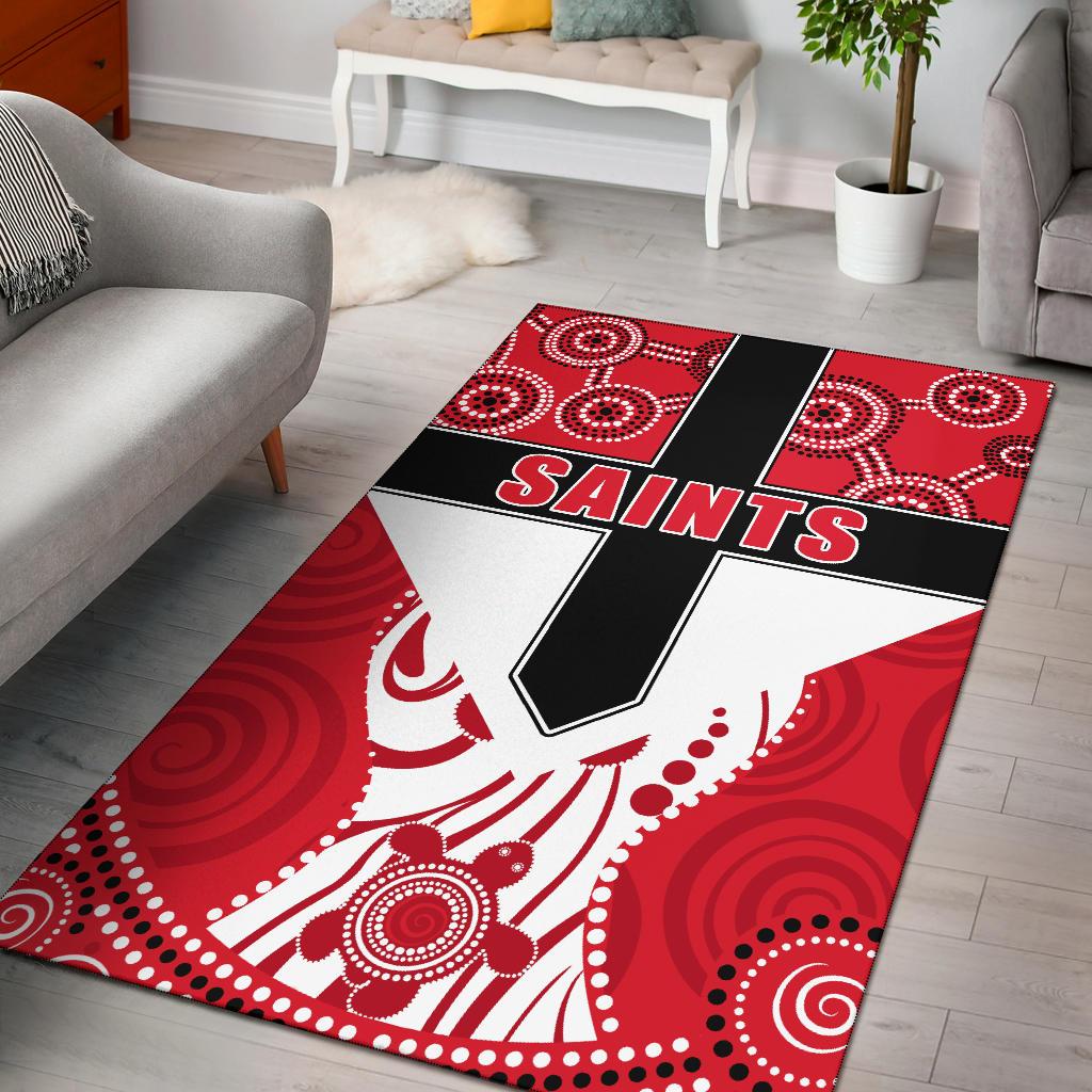 Saints Enthusiasm Area Rug St Kilda Indigenous - Vibe Hoodie Shop