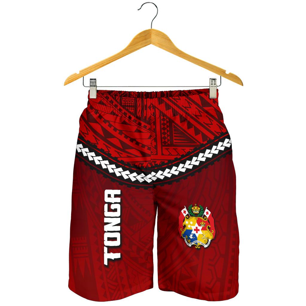 Tonga Rugby Men Shorts Polynesian Tattoo Seashore - Vibe Hoodie Shop