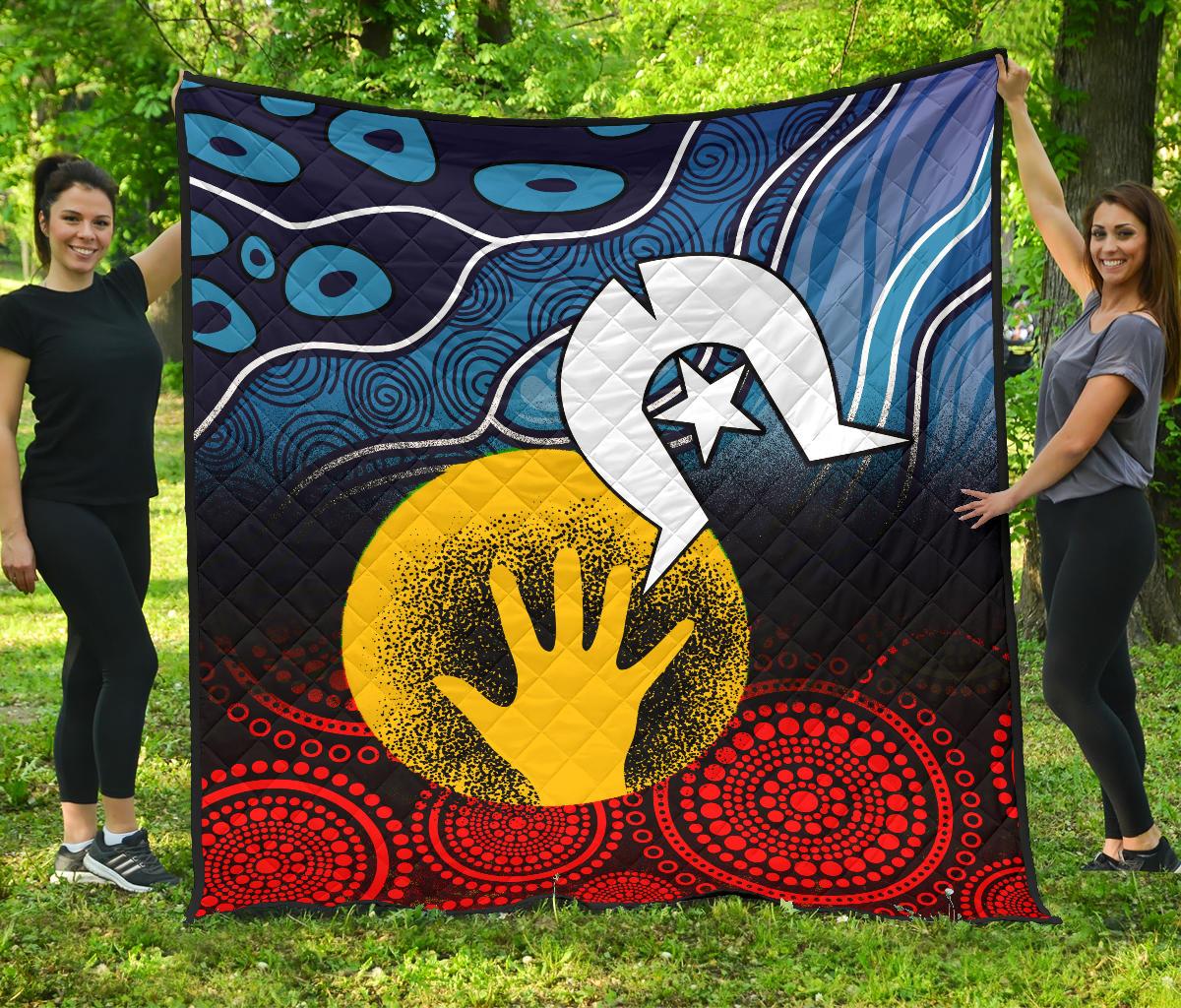 Aboriginal Premium Quilt - Aboriginal and Torres Strait Islanders Flag - Vibe Hoodie Shop