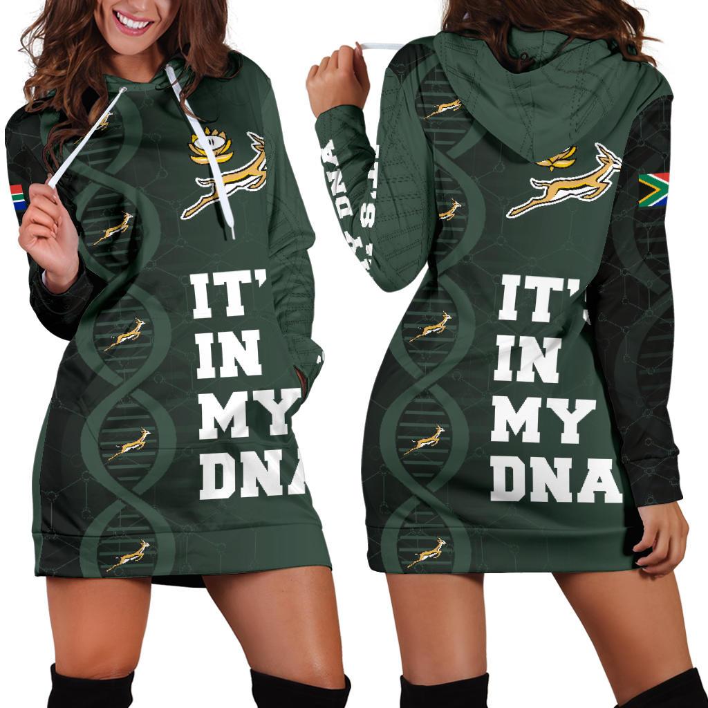 South Africa Springboks Dna Hoodie Dress - Vibe Hoodie Shop