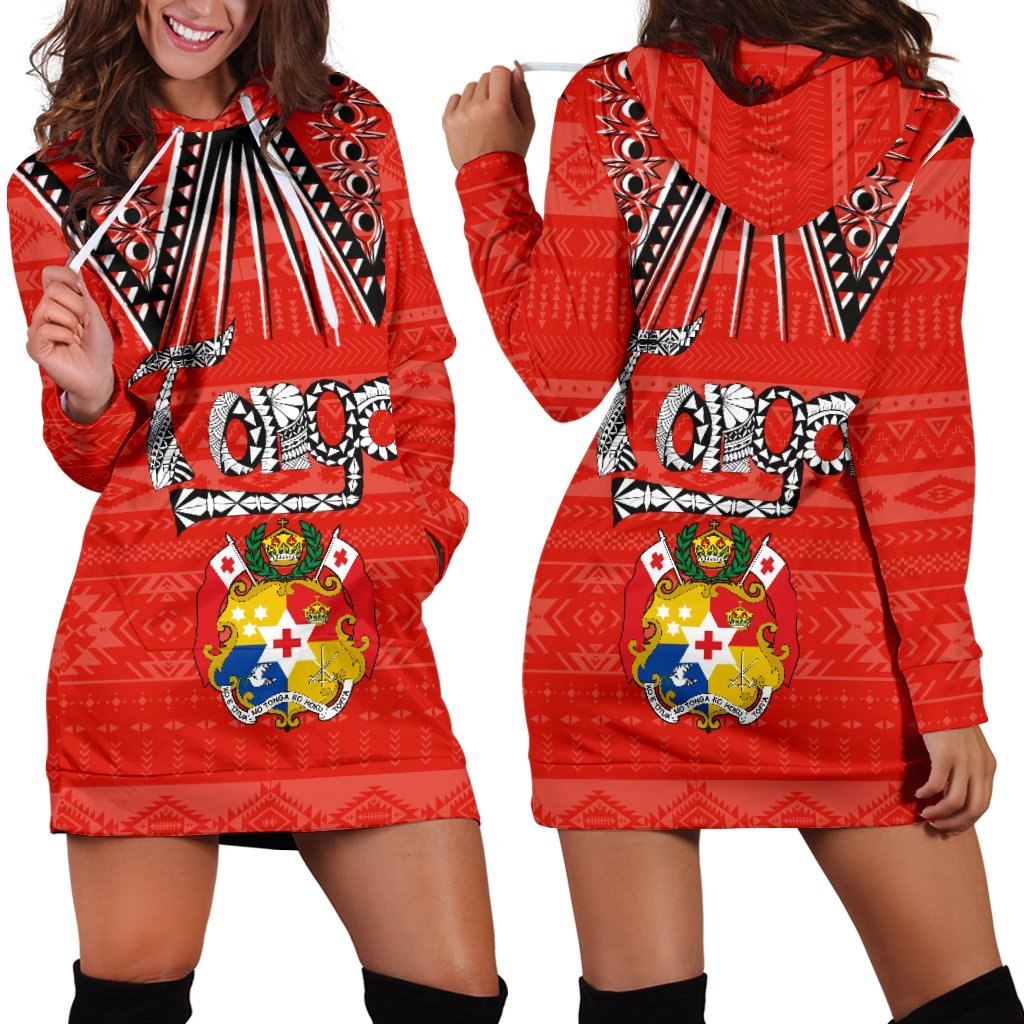 Coat Of Arms Tonga Hoodie Dress - Vibe Hoodie Shop