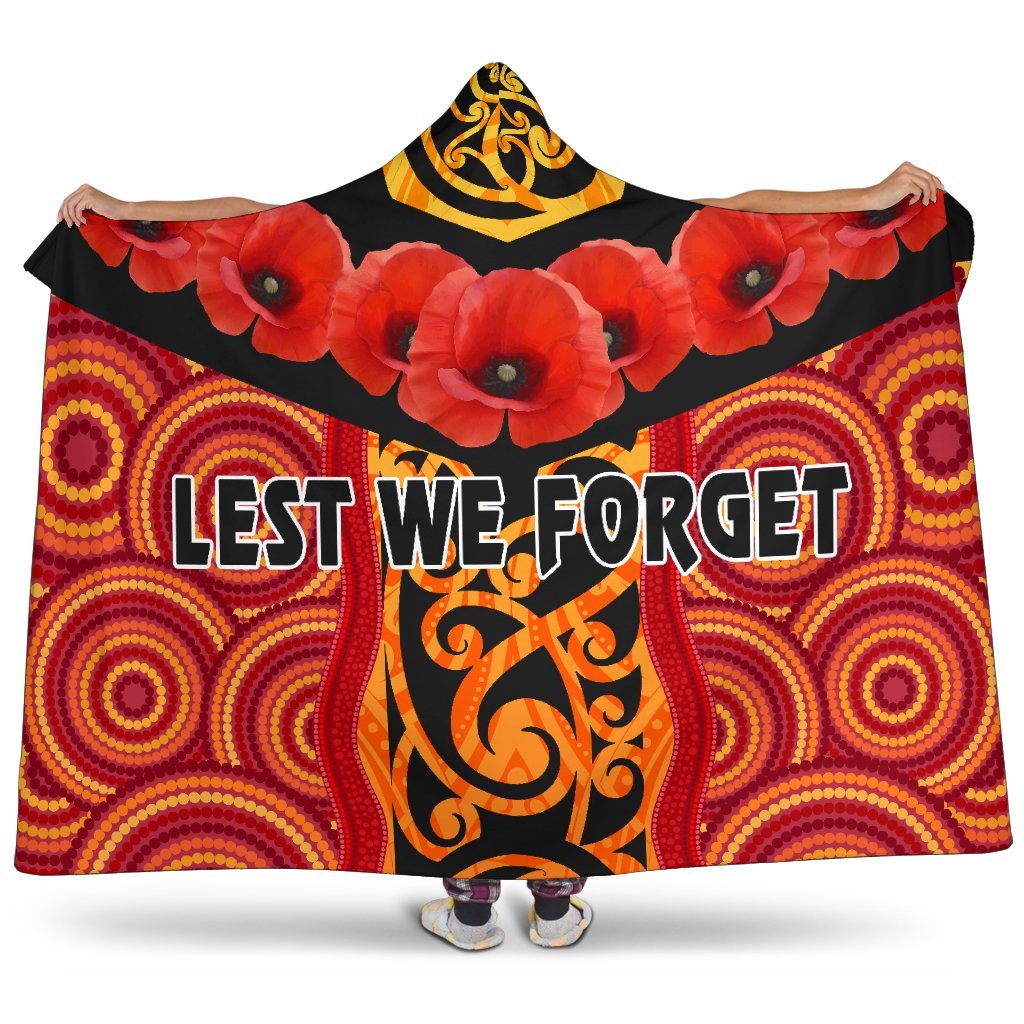 anzac-lest-we-forget-poppy-hooded-blanket-new-zealand-maori-silver-fern-australia-aboriginal