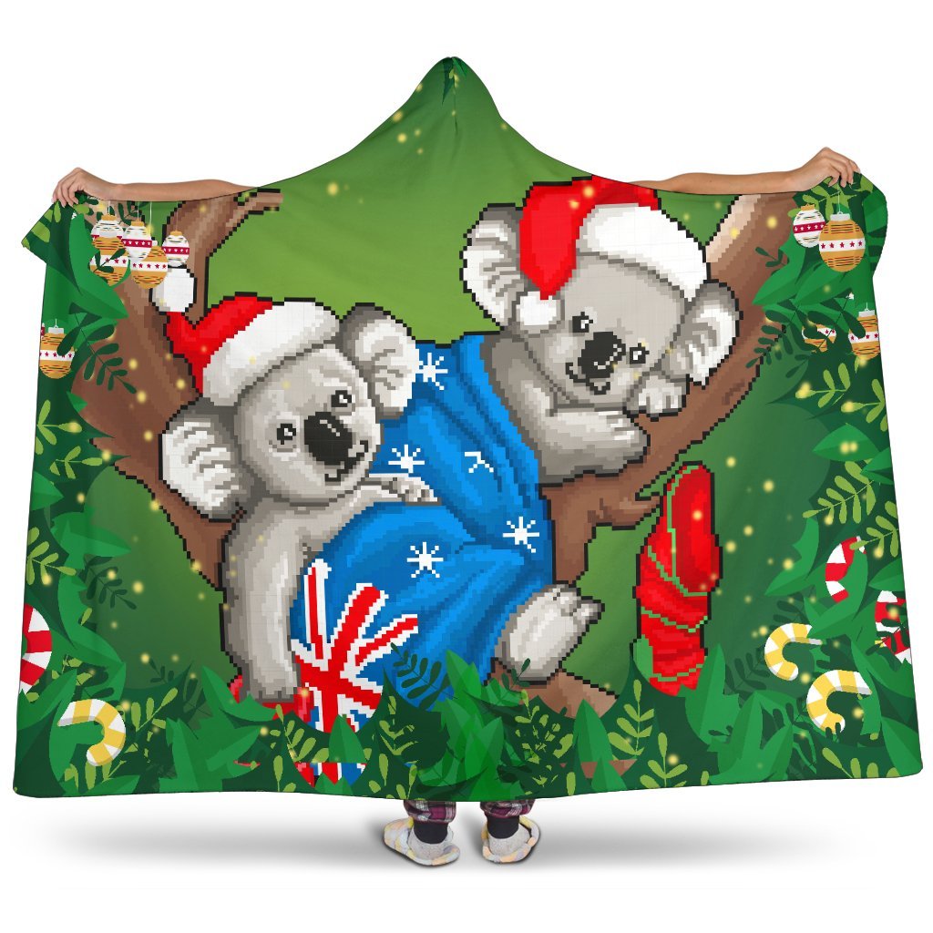 christmas-hooded-blanket-australia-flag-with-koala-ugly-christmas