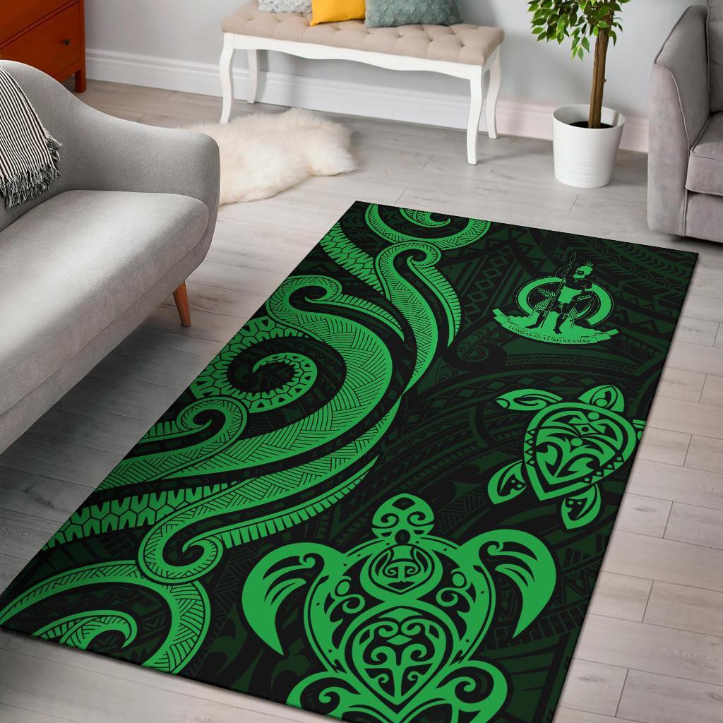 Vanuatu Area Rug - Green Tentacle Turtle - Vibe Hoodie Shop