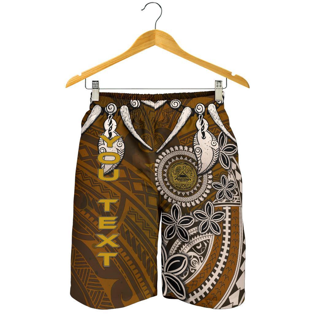 American Samoa Custom Personalised Men's Shorts - Polynesian Boar Tusk - Vibe Hoodie Shop