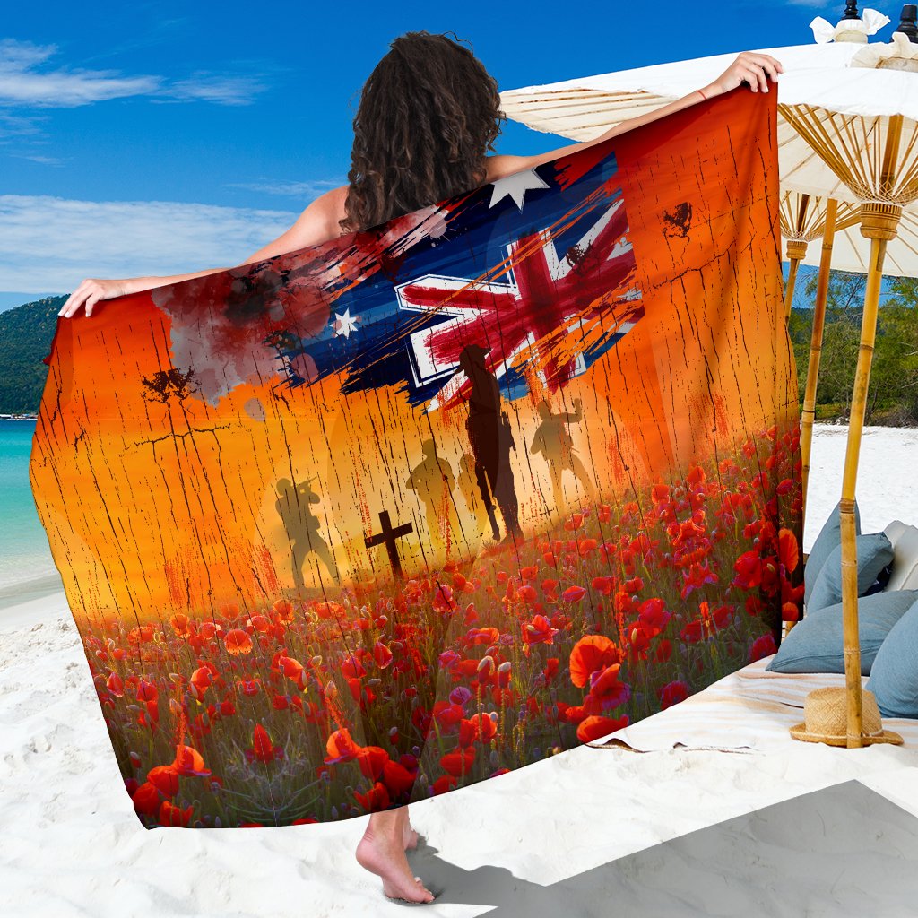 Australia ANZAC Day 2021 Sarong - ANZAC Day Commemoration 1939 - 1945 - Vibe Hoodie Shop