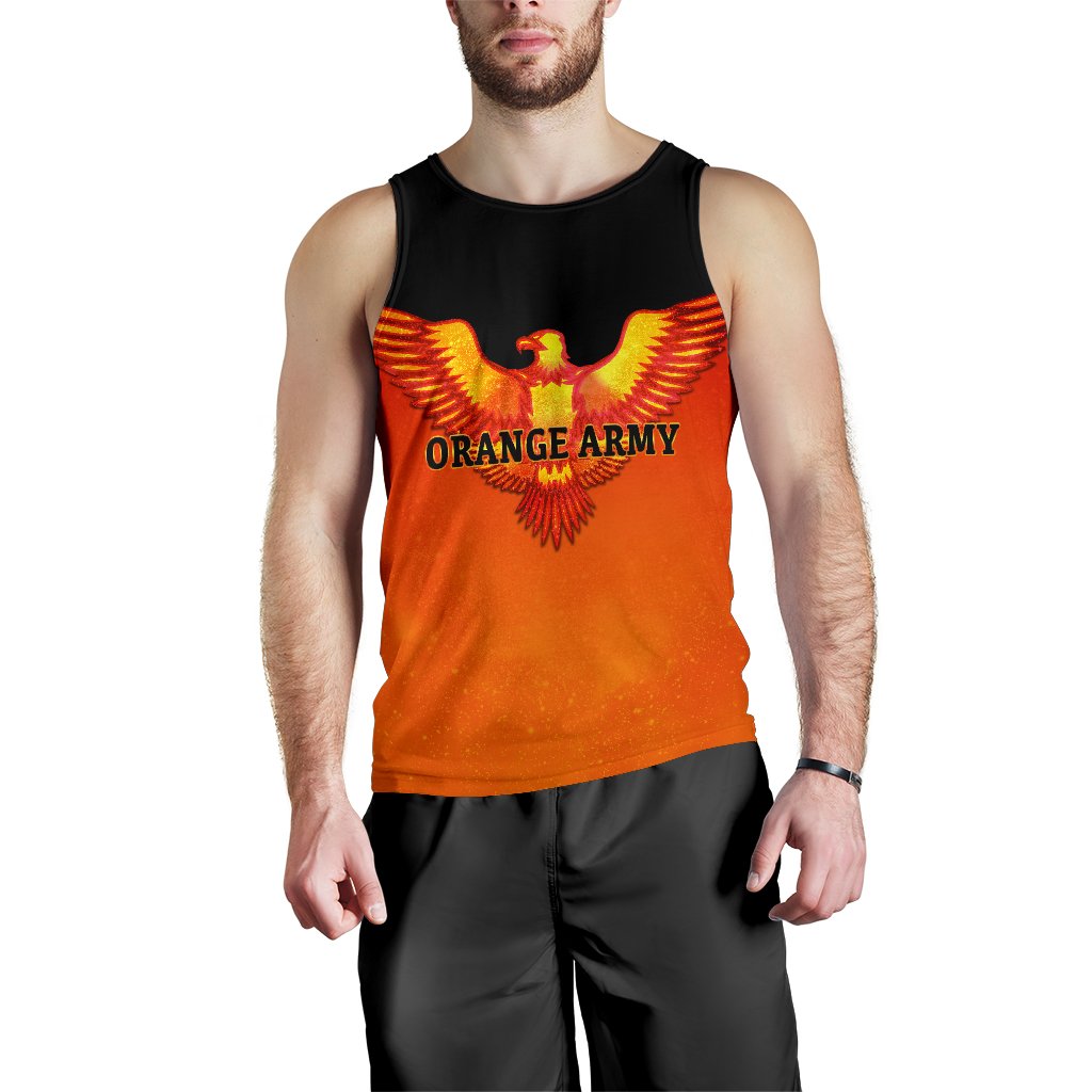 Sunrisers Hyderabad Orange Army Men's Tank Top Cricket Sporty Style - Vibe Hoodie Shop