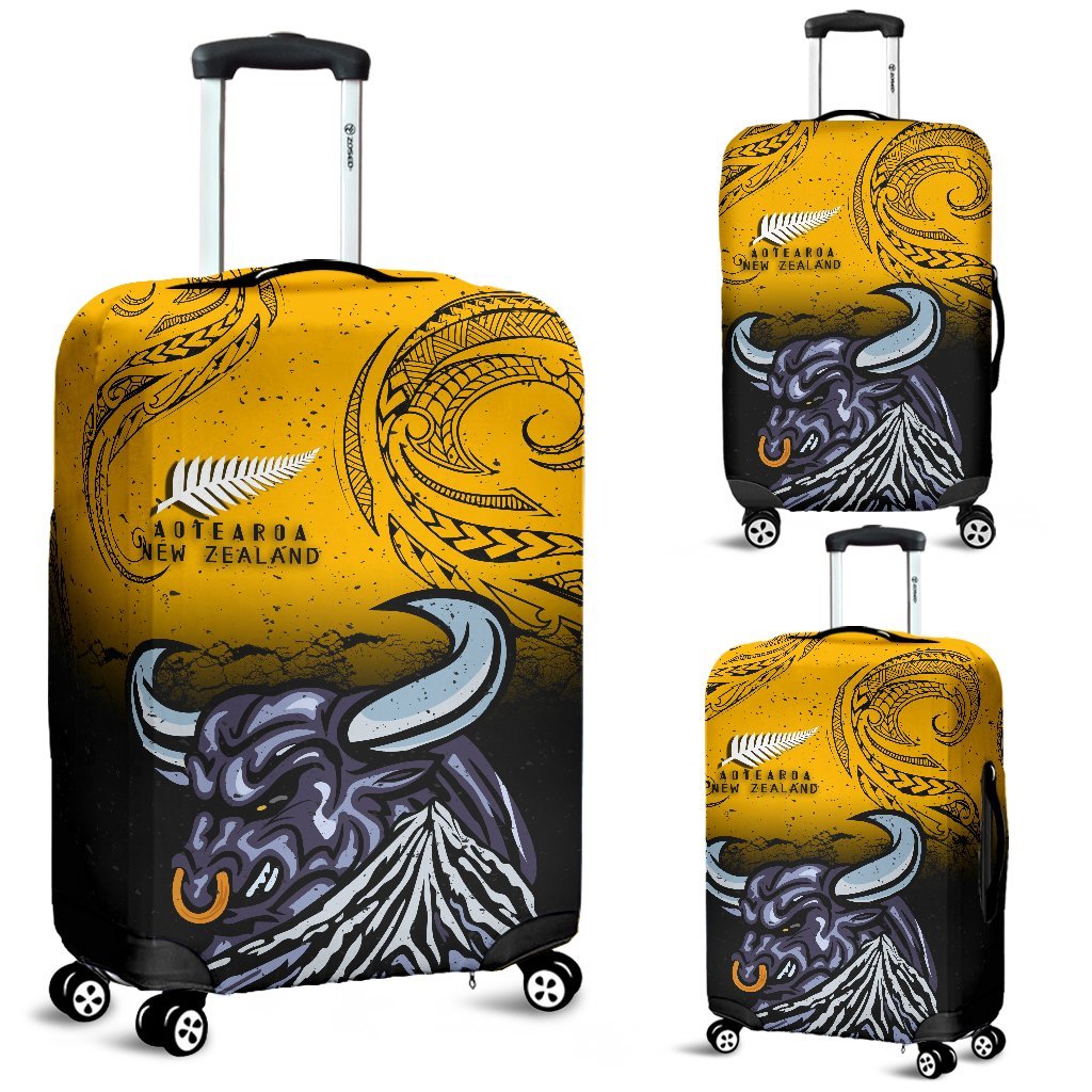 New Zealand Maori Luggage Covers Taranaki Bull - Vibe Hoodie Shop