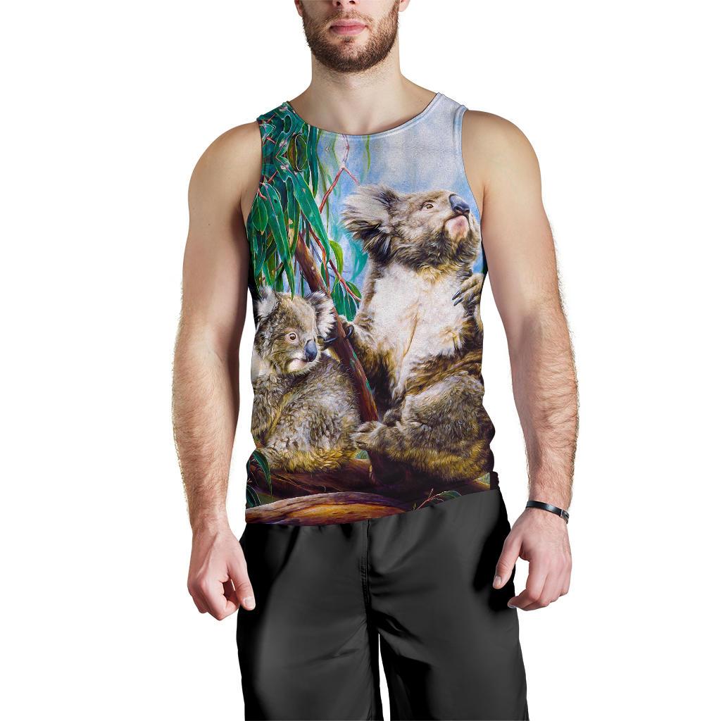 Tank Top - Koala And Joey Tank 3D Art - Men - Vibe Hoodie Shop