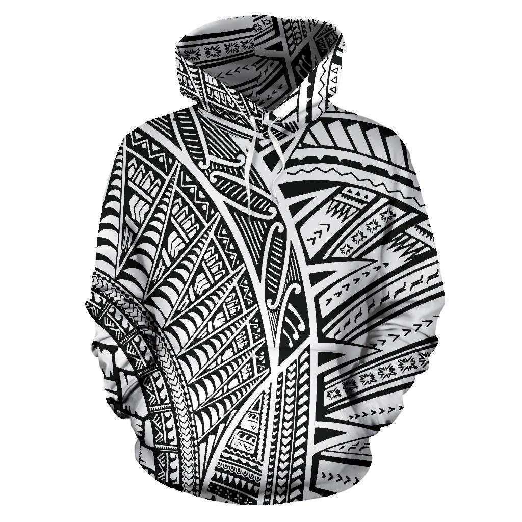 New Zealand Maori Hoodie Maori Full Tattoo All Over Hoodie - Vibe Hoodie Shop