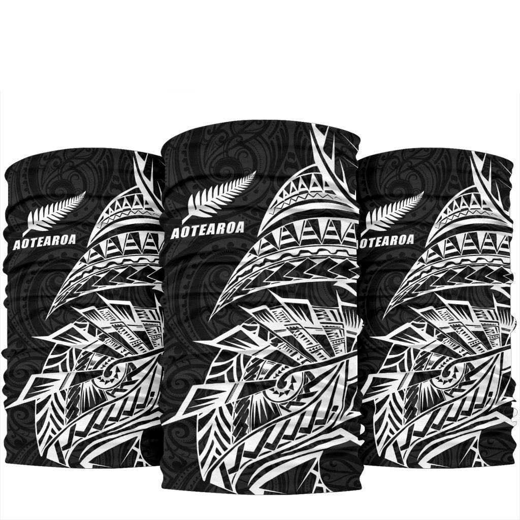 New Zealand Maori Tattoo Bandana Polynesian Style - Black - Vibe Hoodie Shop