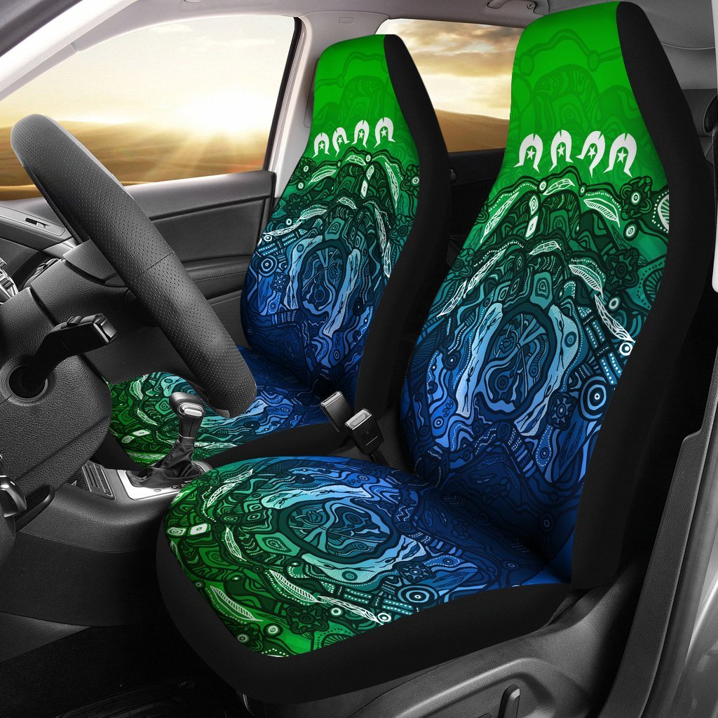 Torres Strait Islands Car Seat Covers - Blue - Vibe Hoodie Shop