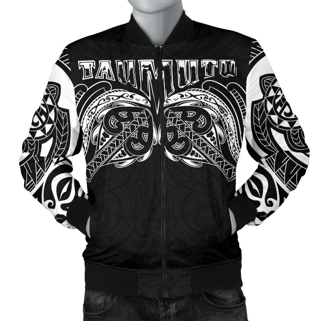 New Zealand Men's Bomber Jacket, Maori Taumutu Tattoo - Vibe Hoodie Shop