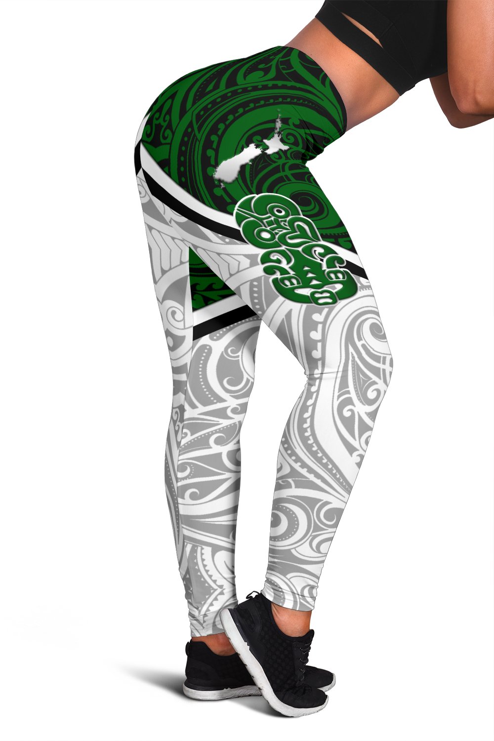 New Zealand Maori Rugby Women Leggings Pride Version - White - Vibe Hoodie Shop