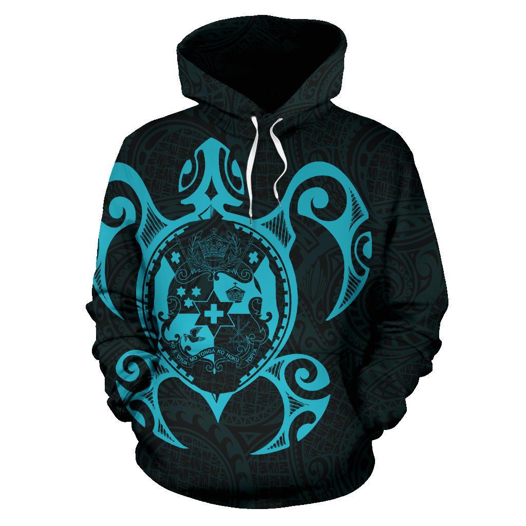 Hoodie Tonga Polynesian Coat Of Arms In Turtle Map - Vibe Hoodie Shop