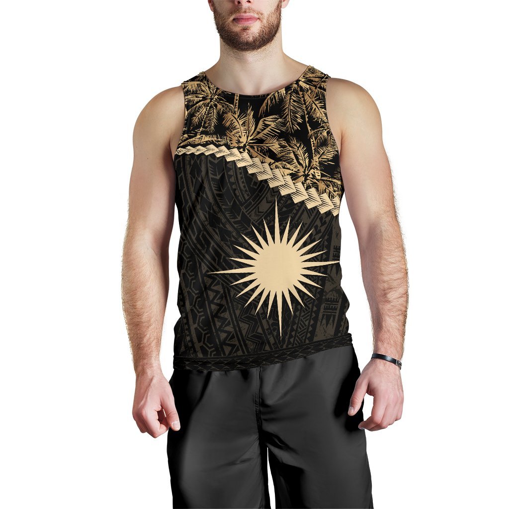 Marshall Islands Men's Tank Top Golden Coconut - Vibe Hoodie Shop