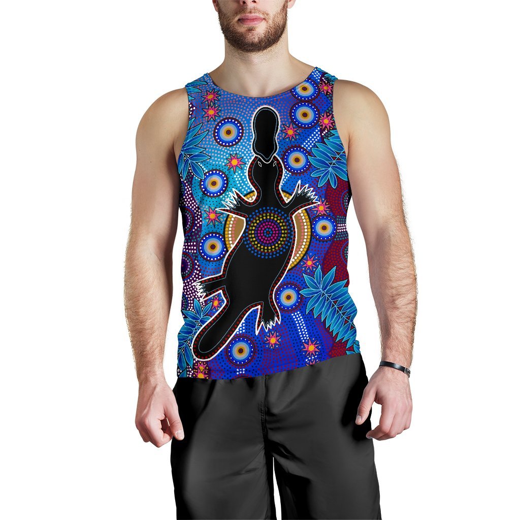 Aboriginal Men's Tank Top - Indigenous Platypus - Vibe Hoodie Shop