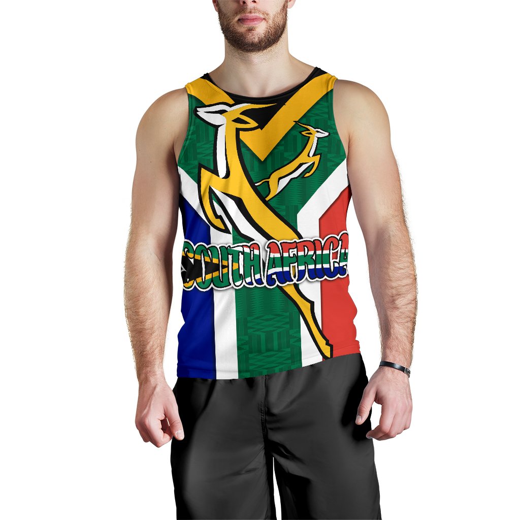 South Africa Men Tank Top Springboks Rugby Be Proud - Vibe Hoodie Shop