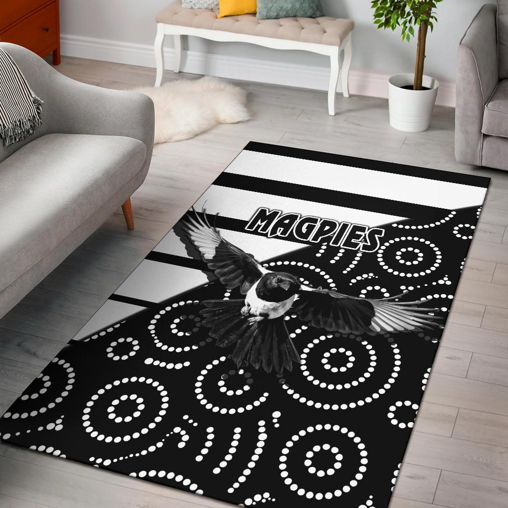 Western Suburbs Magpies Area Rug Simple Indigenous - Vibe Hoodie Shop