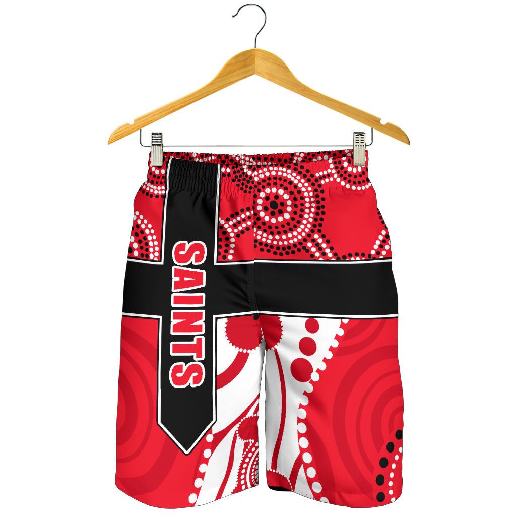 Saints Enthusiasm Men Shorts St Kilda Indigenous - Vibe Hoodie Shop