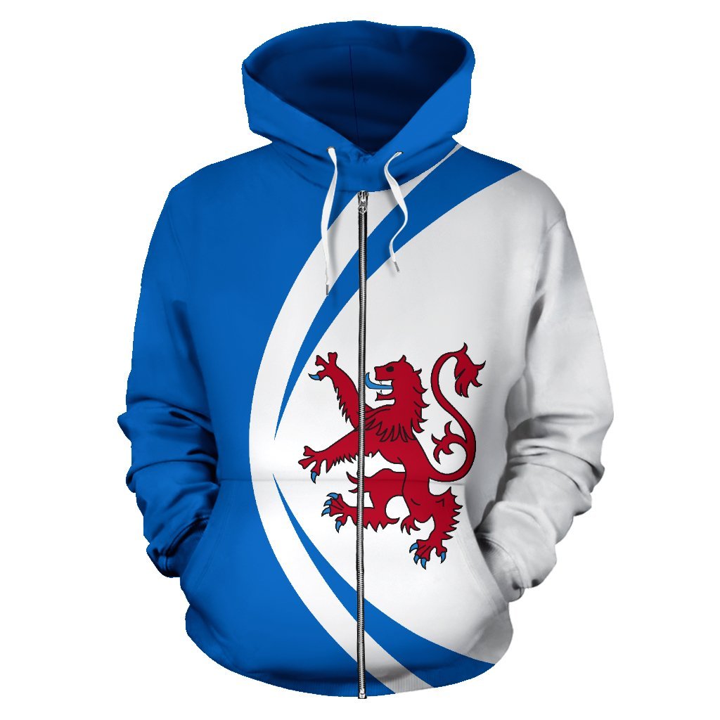 Scotland Coat Of Arms All Over Zip - Up Hoodie - Vibe Hoodie Shop