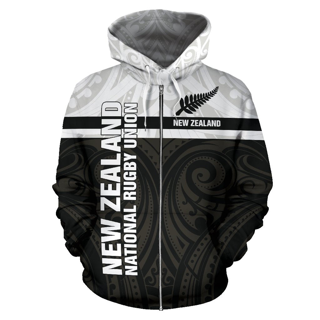 New Zealand Rugby Zip - Up Hoodie - Horizontal Style - Vibe Hoodie Shop