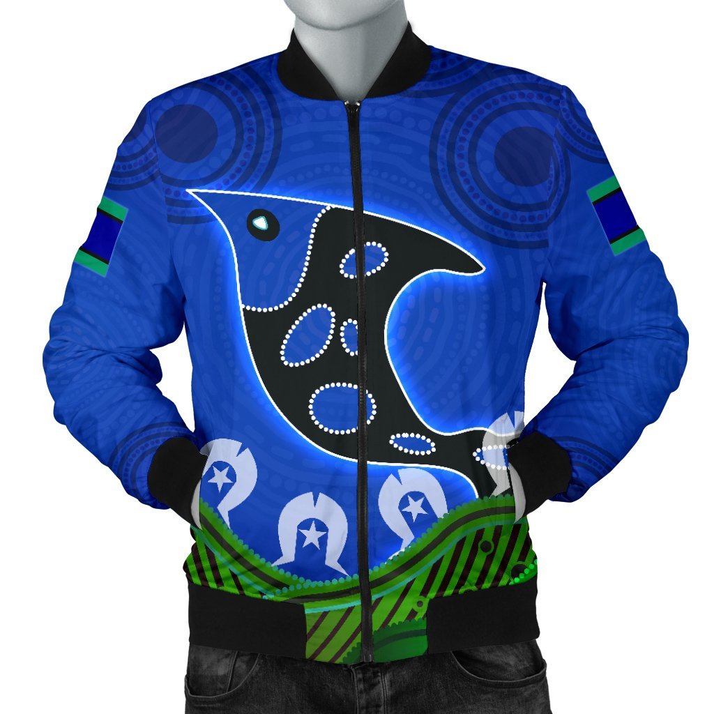 Men's Bomber Jacket - Torres Strait Dot Patterns - Vibe Hoodie Shop