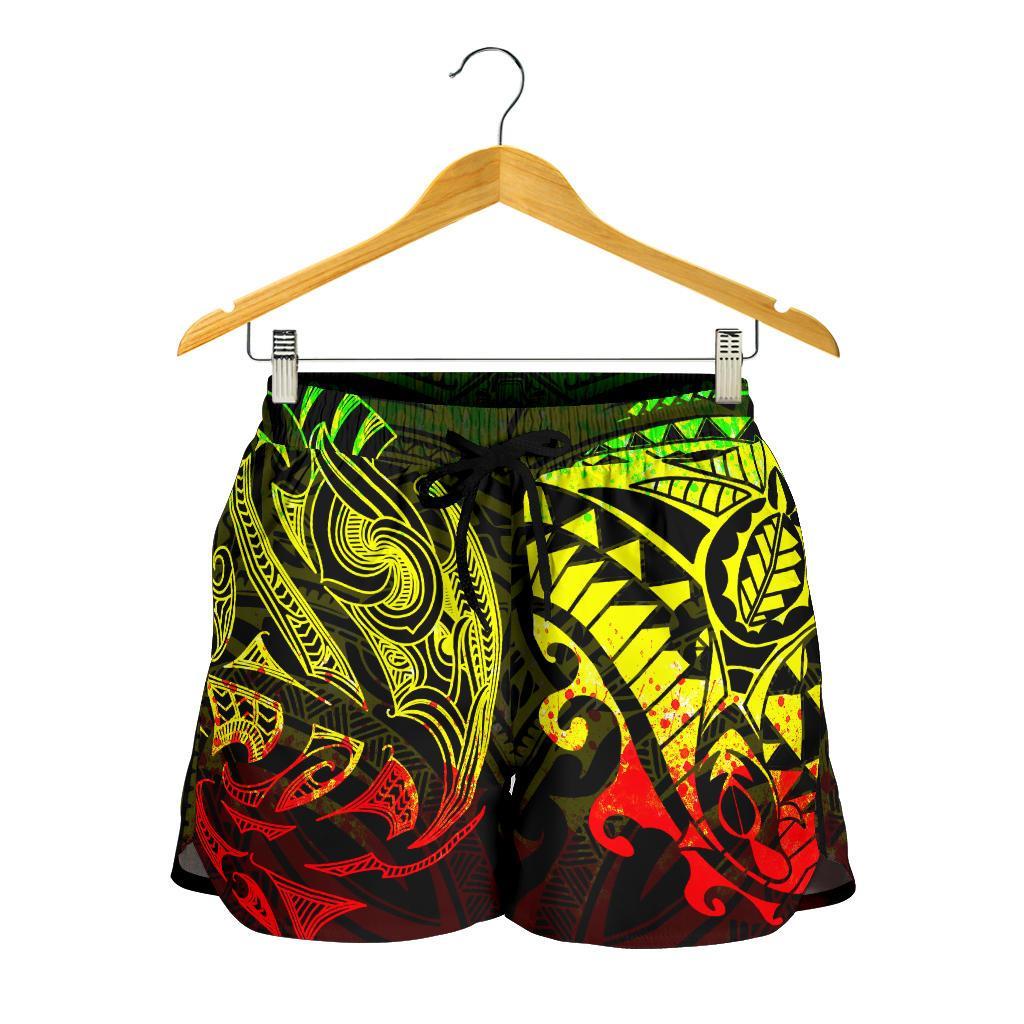 new-zealand-all-over-print-womens-shorts-maori-polynesian-tattoo-reggage