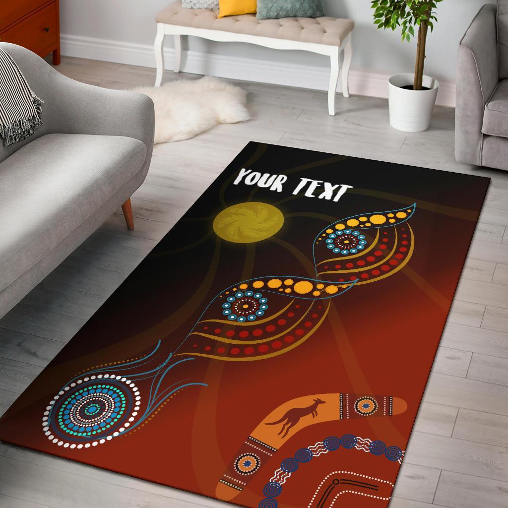 Aboriginal Personalised Area Rug - Flowers On The Land - Vibe Hoodie Shop