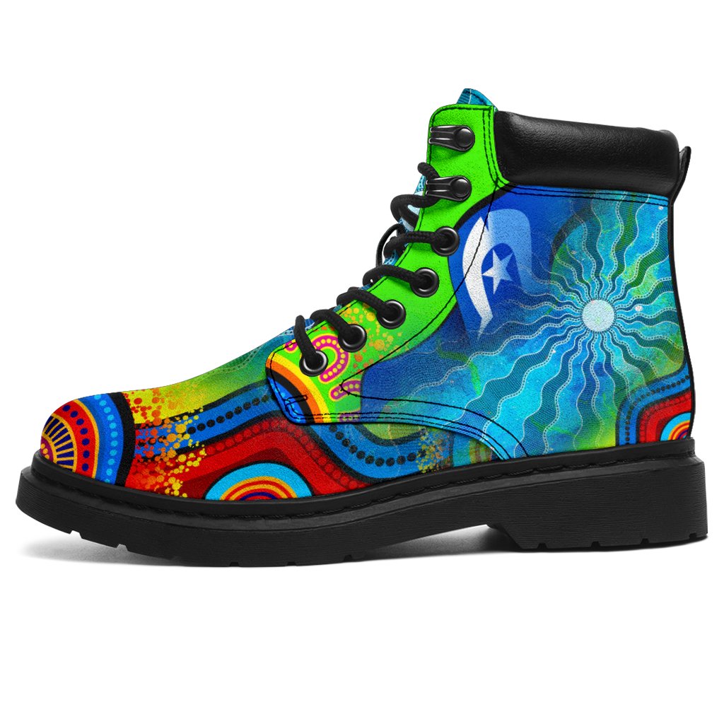 all-season-boots-torres-strait-islanders-flag-with-aboriginal-patterns-boots