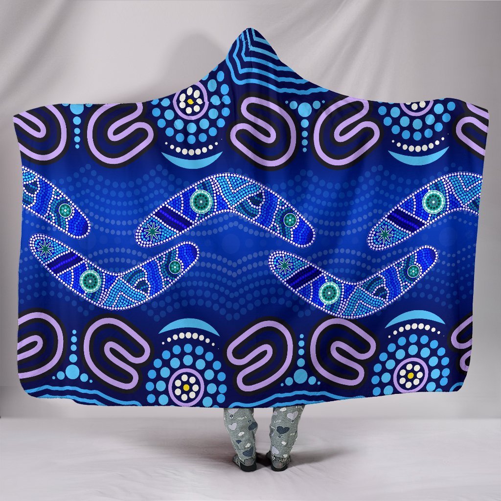 aboriginal-hooded-blanket-boomerangs-and-dot-painting-art-ver02