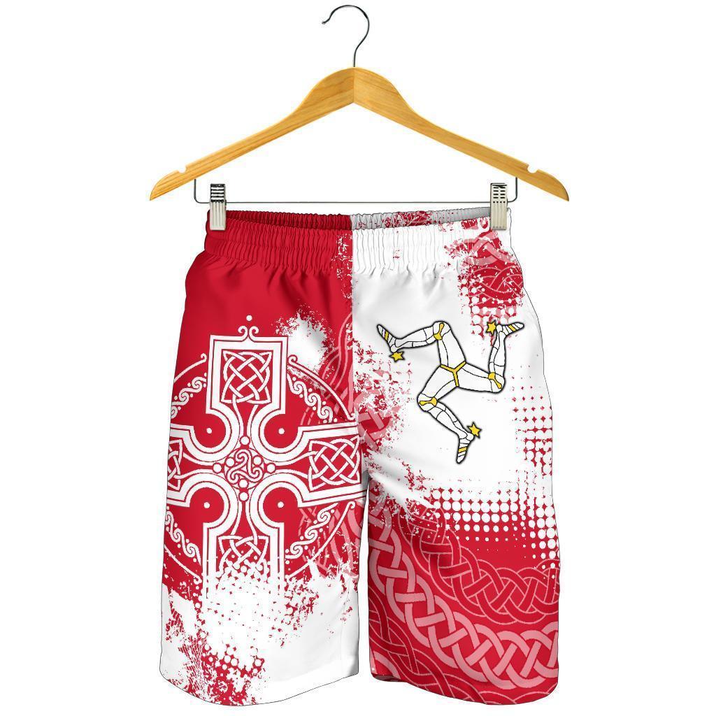 Isle of Man Men's Shorts - Isle of Man Celtic Cross - Vibe Hoodie Shop