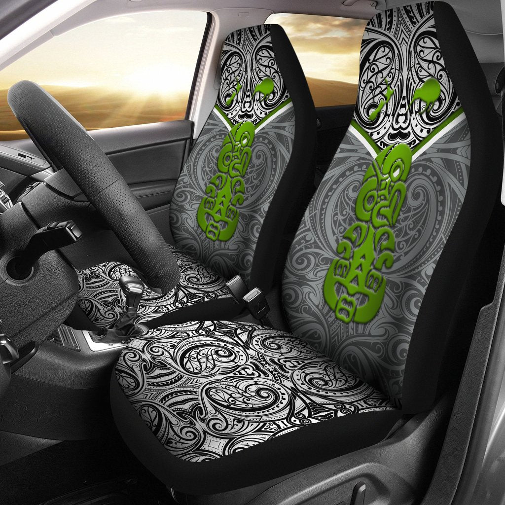 New Zealand Maori Rugby Car Seat Covers Pride Version - Gray - Vibe Hoodie Shop