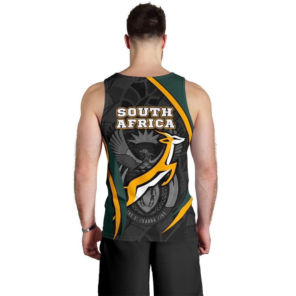 South Africa Men's Tank Top - South African Spirit (Yellow) - Vibe Hoodie Shop