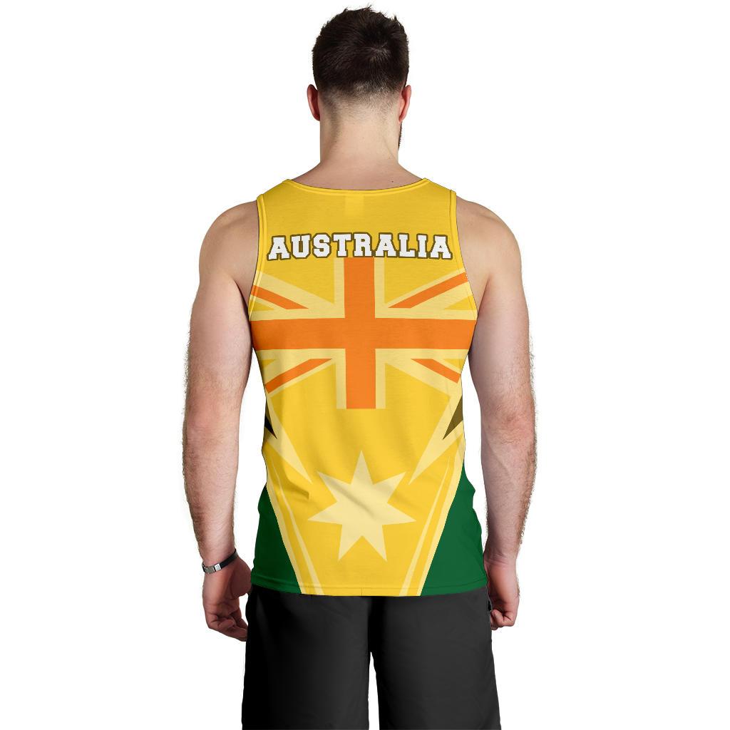 Men Tank Top - Australian Coat Of Arms Mens Tank Flag National Colors - Vibe Hoodie Shop