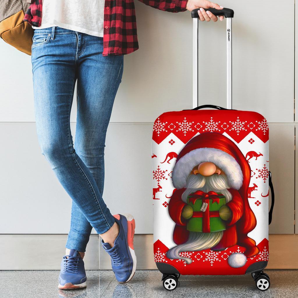 Australia Christmas Luggage Cover - Christmas Gnome - Vibe Hoodie Shop