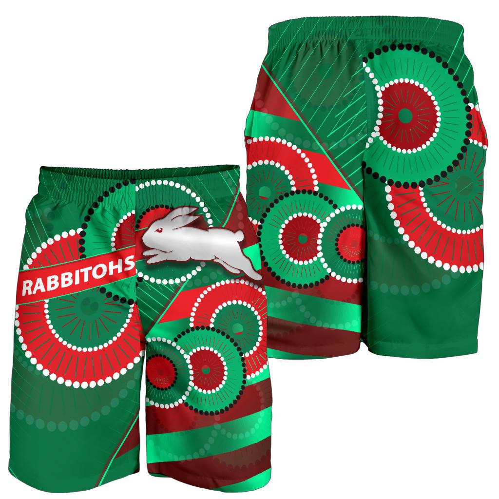 Rabbitohs Men Shorts Indigenous Bravery - Vibe Hoodie Shop